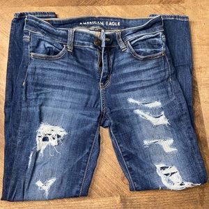 AE distressed skinny jeans